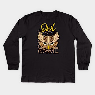 OWL | Wear your favorite wild animal Kids Long Sleeve T-Shirt